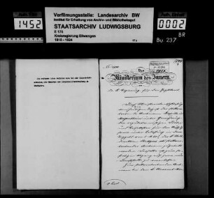 Amtmänner beim Oberamt Mergentheim