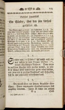 Sechstes Hauptstück. Ein Sünder, über den sein Urtheil gefället ist.