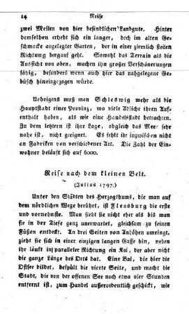 Reise nach dem kleinen Belt. (Jul. 1797.)
