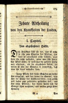 I. Capitel. Von abgestoßener Hüfte.