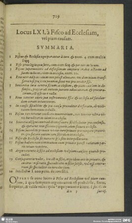 Locus LXI. à Fisco ad Ecclesiam, vel piam causam