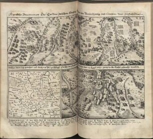 Aigentliche Delineation Des Treffens Zwischen Hertzog Christian von Braunschweig und General Tilly Im Stifft Münster, Welches Zwey tag gewehret und durch VIII Päß geschlagē, Entlich bei Stadtlon die Braunschw. den VI. Augusti 1623 gantz in die flucht gebracht worden
