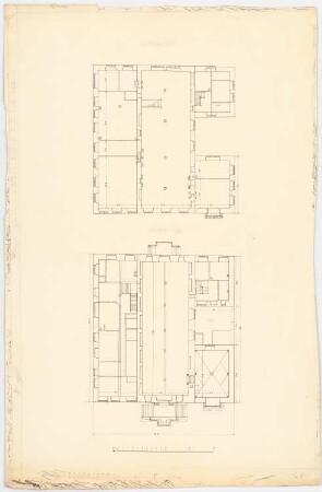 Rathaus, Hann. Münden: Grundrisse EG und OG 1:100