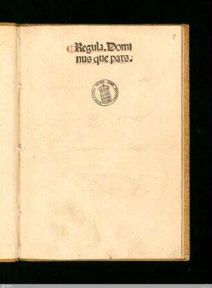 Regula : dominus quae pars