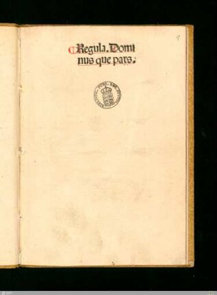 Regula : dominus quae pars