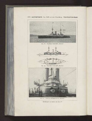 Fig. 245 Englisches Linienschiff "Majestic" Fig. 246 Englisches Linienschiff "Majestic" Fig. 249 Vorderer Geschützturm des "Majestic"