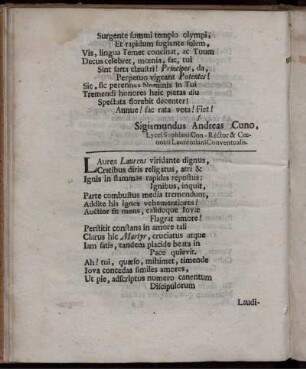 Laurea Laurens viridante dignus, ...