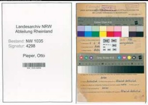 Entnazifizierung Otto Pieper , geb. 01.03.1903 (Hauer)