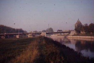Esslingen, Pliensaubrücke, flussaufwärts