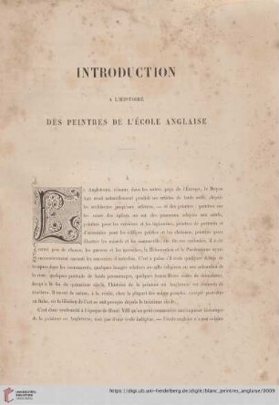 Introduction a l'histoire des peintres de l'école anglaise