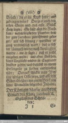 Der Königin Mariae an ihren Gemahl den König Jacobum II. abgelassenes Schreiben