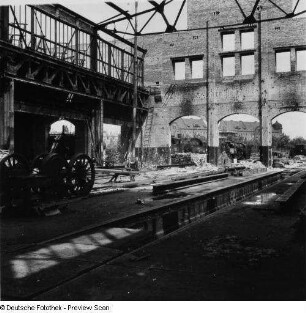 Berlin-Tempelhof. Wiederaufbau der Montagehalle des Reichsbahnausbesserungswerkes (RAW)