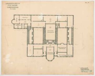 Fischer, Theodor; Kassel; Museum (jetzt: Hessisches Landesmuseum) - Grundriss 2. OG