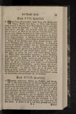 Das XVII. Capitel.
