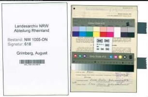 Entnazifizierung August Grimberg , geb. 29.08.1904 (Bahn-Helfer)
