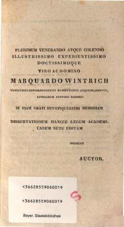 Dissertatio inauguralis de hydrophobia