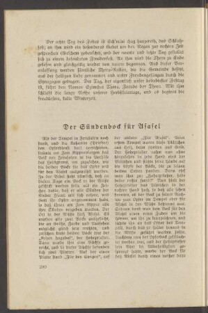 Der Sündenbock für Asasel