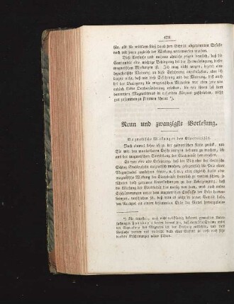 Neun und zwanzigste Vorlesung