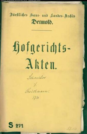 Schreiber, Abraham in Hamburg gegen Apotheker Joh. Hieronymus Reichmann in Lemgo - Wechselschuld