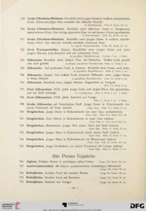 Alte Perser Teppiche (Nr. 766-807)