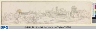 Italienische Stadtansicht von der Stadtmauer aus gesehen