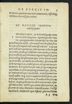 De Ratione Instituendi discipulos.