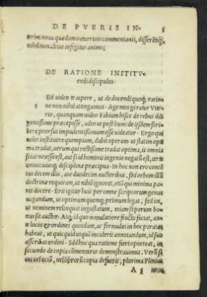 De Ratione Instituendi discipulos.