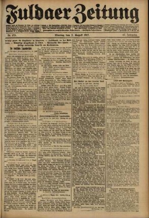 Ausgabe vom Montag, den 02. August 1915.