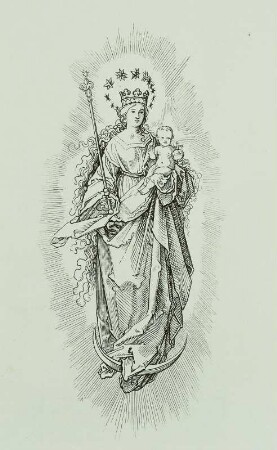 Madonna mit Krone und Sternenkranz auf der Mondsichel in der Glorie