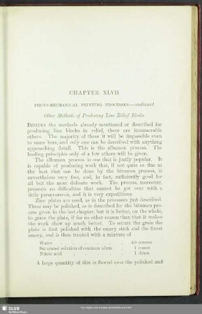 Chapter XLVII Photo-Mechanical Printing Processes – continued