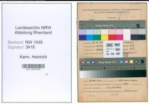 Entnazifizierung Heinrich Kann , geb. 28.12.1908 (Verwaltungsangestellter)