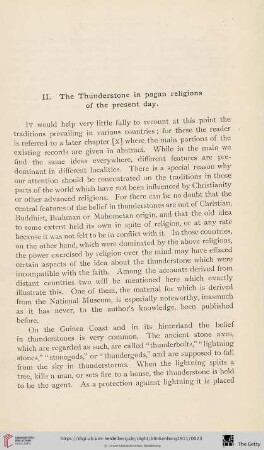 II. the Thunderstone in pagan religions of the present day