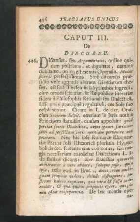Caput III. De Discursu