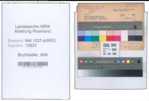 Entnazifizierung Willi Brunhoefer , geb. o.D. (Justizinspektor)