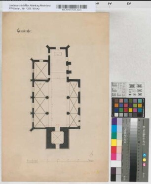 Grundriß [der Kirche zu Gustorf]. Aug. Rincklake