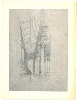Döllgast, Hans; München; Basilika St. Bonifaz, Umplanung - Innenraum (Perspektive)