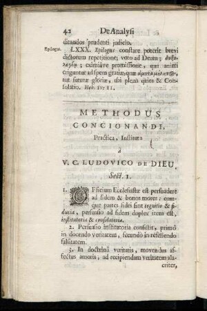 Methodus Concionandi, Practica, Instituta