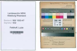 Entnazifizierung Luzie Feldhoff , geb. 19.06.1899 (Lehrerin)