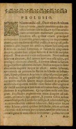 Prolusio.