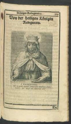 Von der heiligen Königin Radegundis.