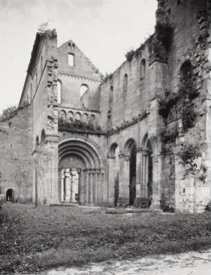 Vorkirche und Westportal der Klosterkirche : Paulinzella, Vorkirche und Westportal der Ruine der Klosterkirche