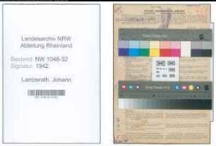 Entnazifizierung Johann Lantzerath , geb. 04.11.1902 (Ingenieur)