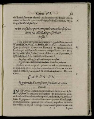 Caput VII. Quomodo Succeßione feudum acquiratur.