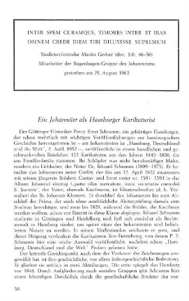 Ein Johanniter als Hamburger Karikaturist
