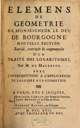 Elemens de Geometrie
