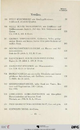 Textilien (Nr. 495-511)