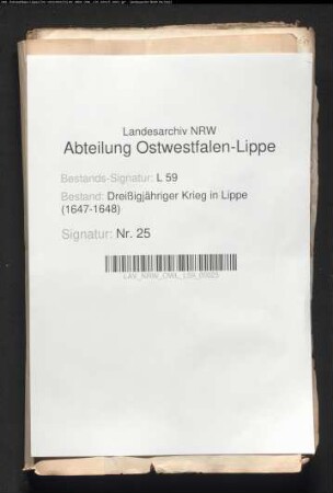 Kriegsdrangsale der Stadt Lemgo