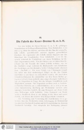 III: Die Fabrik der Knorr-Bremse G.m.b.H
