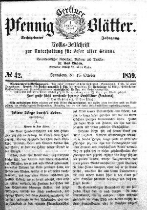 No. 42, Sonnabend, den 15. October