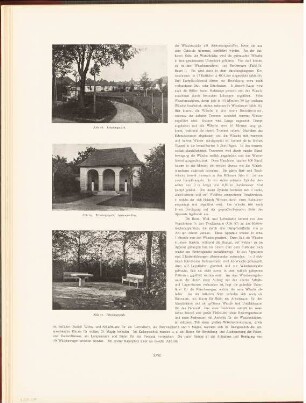 Rudolf Virchow-Krankenhaus, Berlin: Ansichten Erholungspark und Pavillon (aus: Neubauten der Stadt Berlin, Bd. VI, 1907)